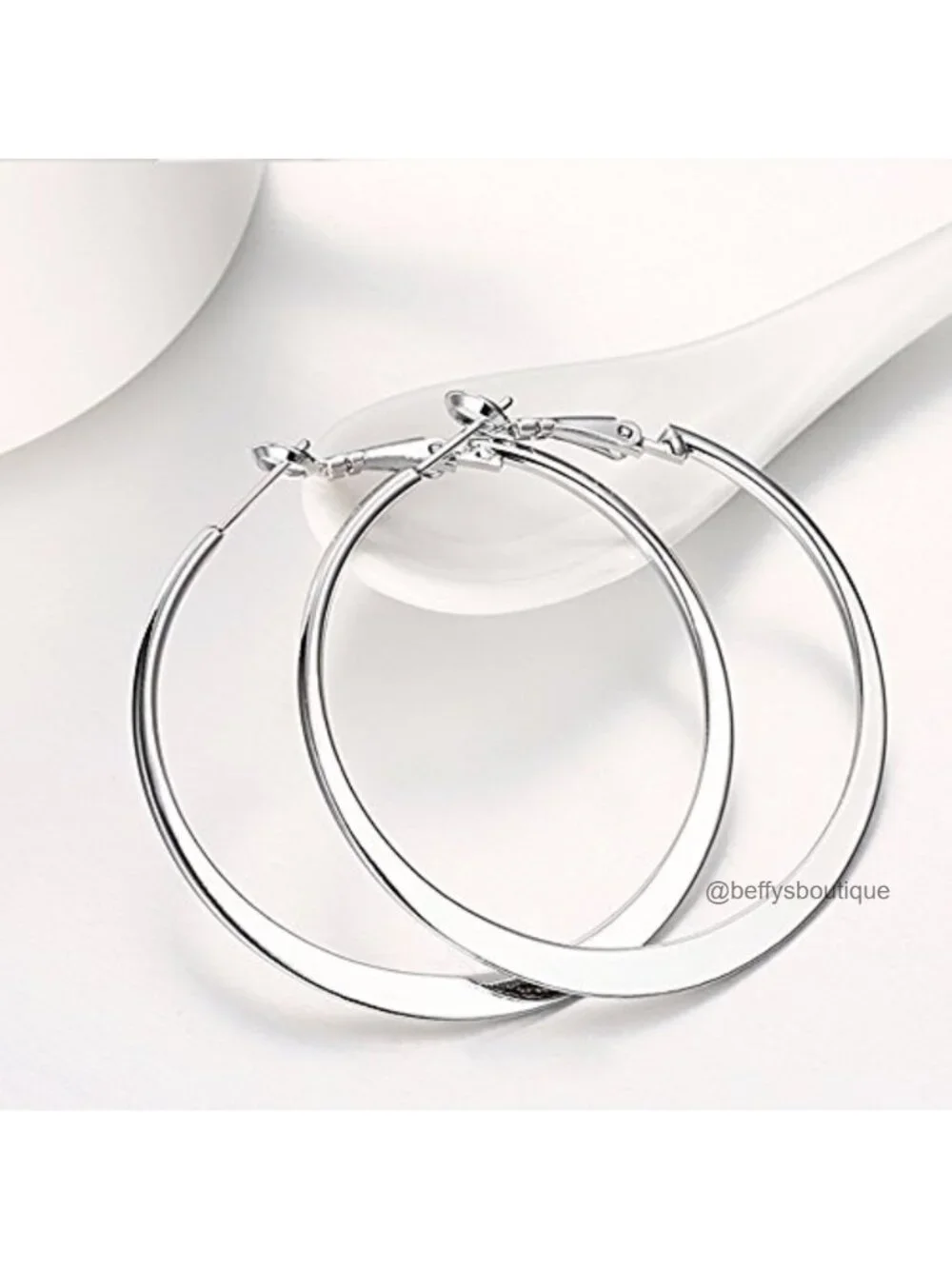 18K Gold Plated Rounded Hoop Earrings for Women